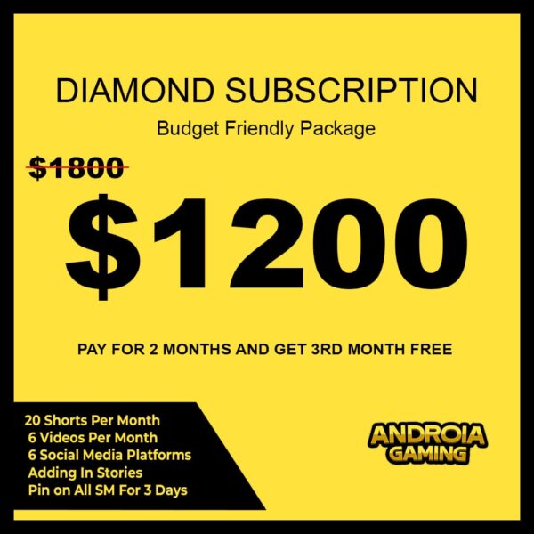 Androia Diamond Subscriptions for 1 Years