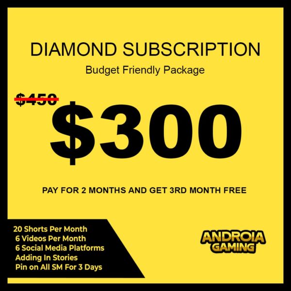 Andoria Diamond Subscriptions for 3 Months